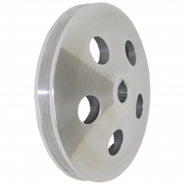 Early GM 1 Groove Power Steering Pulley - Satin Aluminum