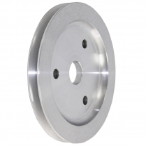 Chevy SB SWP 1 Groove Crank Shaft Pulley - Satin Aluminum