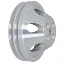 Chevy SB SWP 2 Groove Water Pump Pulley - Satin Aluminum