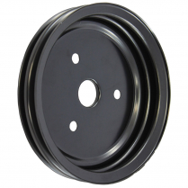 Chevy SB SWP 2 Groove Crank Shaft Pulley - Black Steel