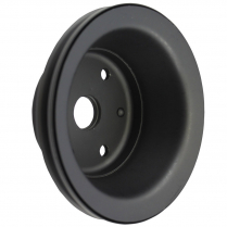 Chevy SB LWP 1 Groove Crank Shaft Pulley - Black Steel