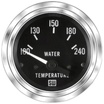 Deluxe Series Black Face 100-240 Deg Water Temp Ga - 2-1/16"