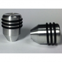 Aluminum Grooved Knob with O-Rings for 1/4" Shaft