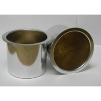 Medium Aluminum Drop in Cup Holder - 3-1/4" ID x 4" OD x 3"D