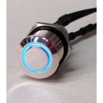Hot Dot Billet Push Button Momentary Switch with Blue LED