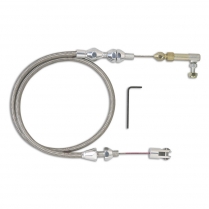 Throttle Cable with Polished Ends 24" Long - Braided SS