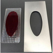 39 Ford Oval Tail Light Lens - Red