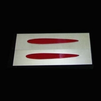 6" Tear Drop Tail Light Lens - Red