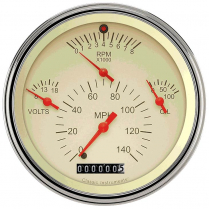 Tetra Tan Series 4-5/8" Speedo, Tach, Oil & Volt - SLF