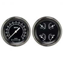 Traditional 2 Gauge Kit 3-3/8" Speedo/Quad - SLF