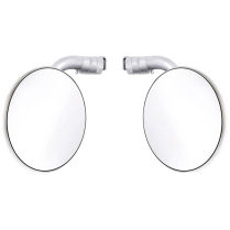 4" Round Curved Arm Peep Mirrors w/Flat & Convex Glass - Pr