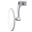 4" Curved Arm Peep Mirrors w/Convex Glass & LED Turn - Pair