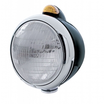 Black Guide 682-C H/L 6014 LED Signal with Amber Lens Turn