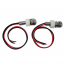 Single LED License Plate Fasteners - Red LED (2 Pack)