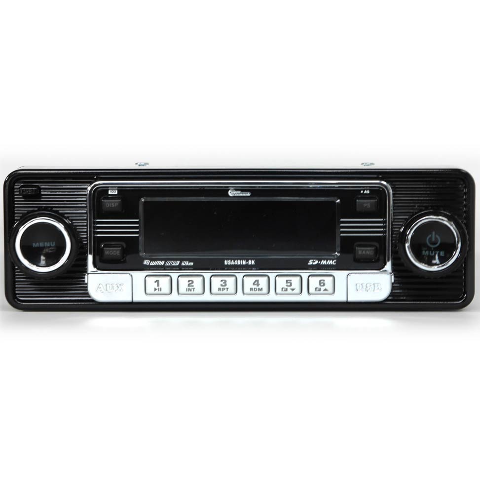 Universal DIN Mount AM/FM Radio with 1 Disc CD - Black ... vendors street rod wiring harness 