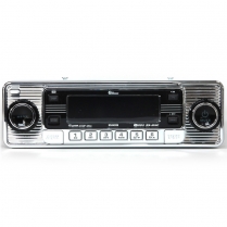Universal DIN Mount AM/FM Radio w/1 Disc CD - Chrome Face