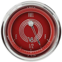 V8 Red Steelie 2-1/8" Fuel Gauge in 0-90 OHM - SHC