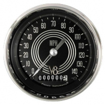 V8 Speedster 3-3/8" 0-140 MPH Speedometer Gauge - SHC