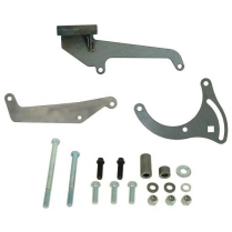 Chevy SB LWP Drivers Side A/C Comp Bracket with Headers