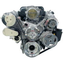 LS7 Front Runner Kit Dry Sump A/C, Alt & P/S - Polish/Chrome
