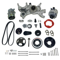 LT1 Front Runner Kit Dry Sump A/C & Alt wo PS - Black Finish