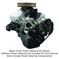 Ford SB Front Runner Drive A/C, Alt Kit w/o P/S Black/Chrome