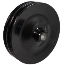 Chevy SB/BB S& LWP 2 Groove P/S Bolt-On Pulley - Black Steel