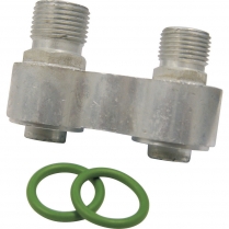 GM A-6 and R4 Compressor Adapter block w/ Bolt & O Rings