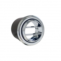 Round Double Vane Vent for 2.5" Hose - Chrome