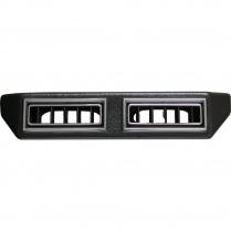 Under Dash Double Louver A/C Vent 2.5" - Black/Chrome Trim