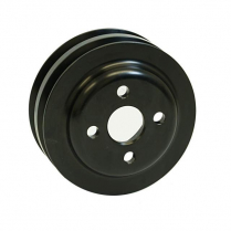 Toyota FJ40 2 Groove Water Pump Pulley - Black Hard Coated