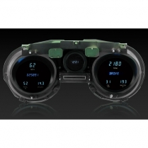 1969 Chevelle ElCamino Malibu VFD Digital Gauges - Blue/Blue