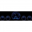 Universal Five Gauge Round VHX Instrument - Black/Blue