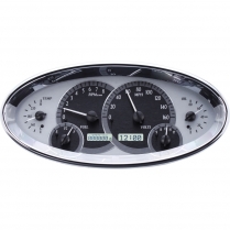 Universal 5.7" x 12" Oval Gauge Kit VHX-1017 - Silver/White