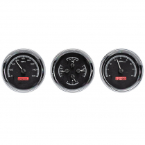 Universal 5" Round Trio VHX Gauge Kit - Black/Red