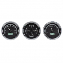 Universal 5" Round Trio VHX Gauge Kit - Black/White