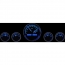 Universal Five Round Gauge Kit - Black/Blue