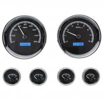 Universal 6-Gauge Round VHX Gauge Kit - Black/Blue