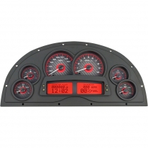 1967-69 Marquez Camaro Gauge Kit - Carbon Fiber/Red