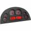 1967-69 Marquez Camaro Gauge Kit - Carbon Fiber/Red