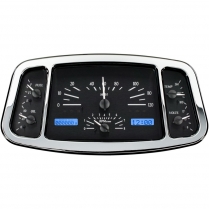 1933-34 Ford Pass Car VHX Gauge Kit - Black/Blue