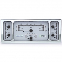 1935-36 & 39 Ford Pass Car VHX Gauge Kit - Silver/White