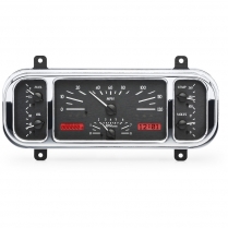 1937-38 Chevy Pass Car VHX Gauge Kit - Black/Red