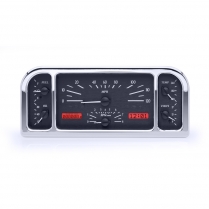 1937-38 Ford Pass Car VHX Gauge Kit - Black/Red