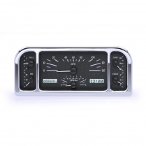 1937-38 Ford Pass Car VHX Gauge Kit - Black/White