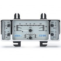 1940 Ford Car & 40-47 Pickup VHX Gauge Kit - Silver/White