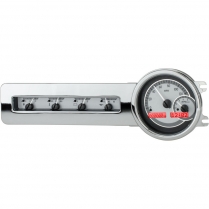 1941-48 Chevy Pass Car VHX Gauge Kit - Silver/Red