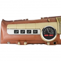 1942-48 Ford Pass Car VHX Digital Gauge Kit - Black/Red