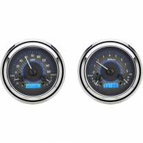 1947-53 Chevy Pickup Truck VHX Gauge Kit - Carbon Fiber/Blue