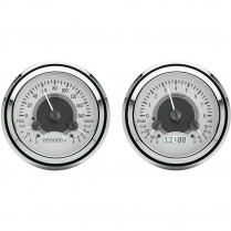 1947-53 Chevy Pickup Truck VHX Gauge Kit - Silver/White